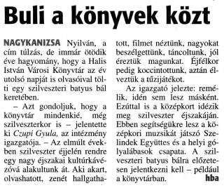 Zalai Hírlap 2017 12 27 300sz 03old - Buli a könyvek közt.jpg Zalai Hírlap 2017 12 27 300sz 03old - Buli a könyvek közt.jpg