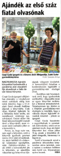 Zalai Hírlap 2021 07 09 157sz 16old - Ajándék az első száz fiatal olvasónak.jpg Zalai Hírlap 2021 07 09 157sz 16old - Ajándék az első száz fiatal olvasónak.jpg